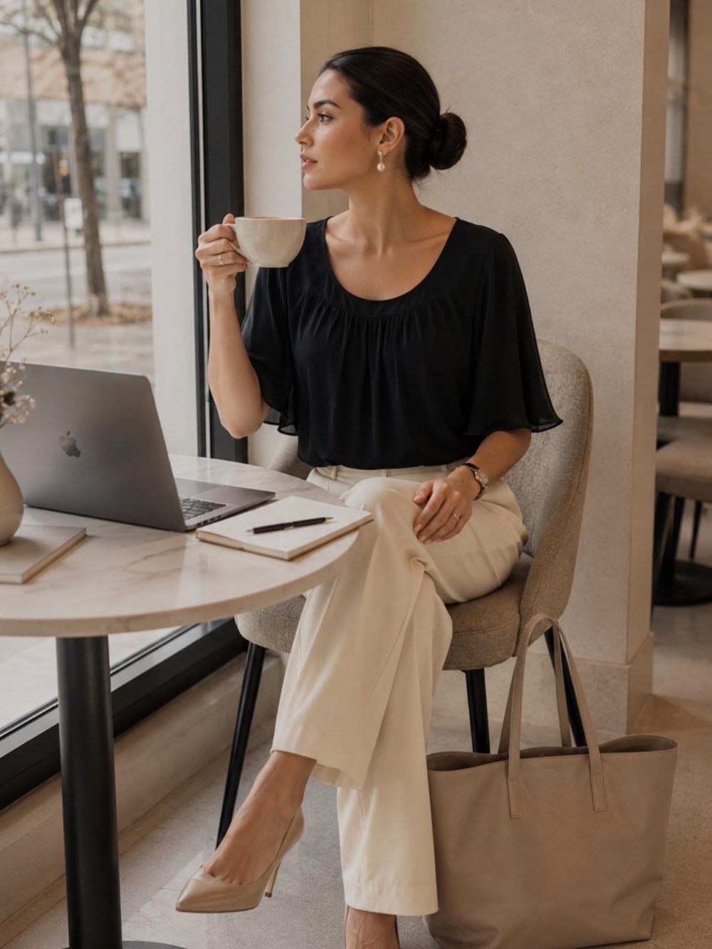 LOFT Black Women's Blouse